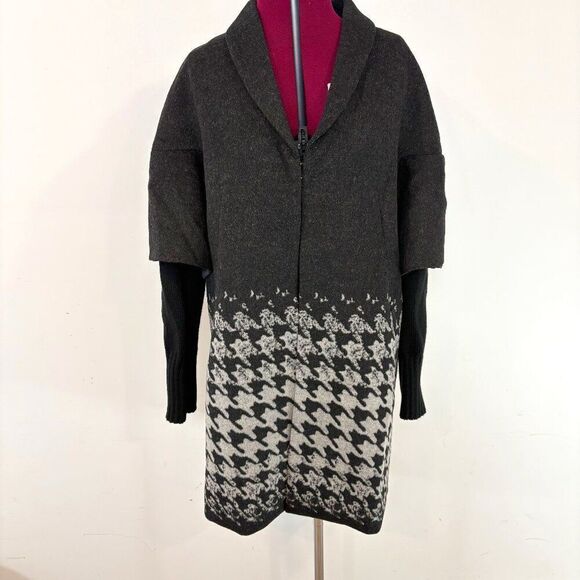 T Tahari Wool Black Blake coat slim fit 3/4 sleeves sz 16 or sz XL - Picture 4 of 13